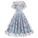 Women's Clothing round neck waist mesh embroidery dress retro Hepburn dress_mkmklike.com