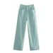 Women's Clothing New White Loose Jeans For Women Slim And Concealing Pear Shaped Body All Match Wide Leg Straight Trousers_mkmklike.com