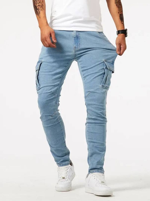 New Men's Side-pocket Skinny Jeans NK012_mkmklike.com
