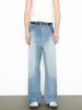 Men's American Clean Fit Washed Straight Leg Jeans Vintage Light Blue Denim Relaxed Boyfriend Fit High Street Fashion Cotton Blend S XL_mkmklike.com