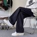 Men's Yellow Mud Jeans Straight Leg Loose Fit Wide Leg Casual Long Pants American High Street Style Trendy Versatile Washed Retro_mkmklike.com