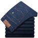 Large Size Men's Thin Stretch Jeans Men's 5-point Embroidered Straight Jeans Men's Fat Business Five-point Pants_mkmklike.com