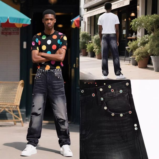 Men's Slim Tapered Jeans – Modern Fit Stretch Denim Trousers (Sleek & Stylish, Comfortable All Day)_mkmklike.com