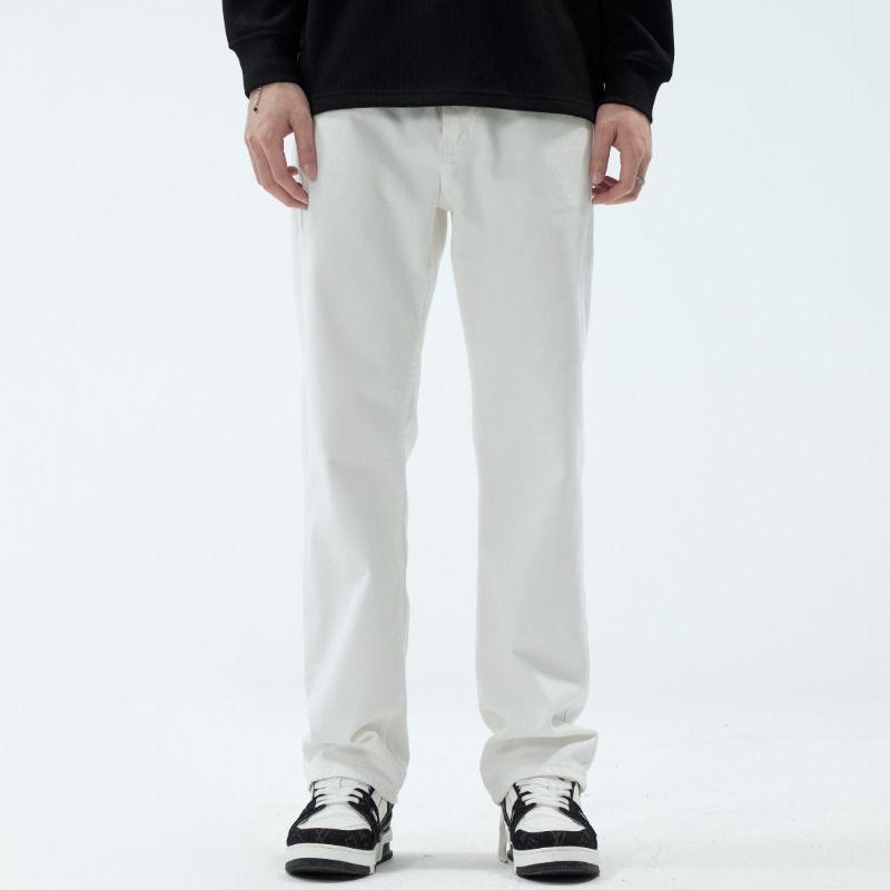 Nordmann MUCHU Clothing | American High Street Style White Jeans Men's High-end Cool Casual Versatile Straight Long Pants_mkmklike.com