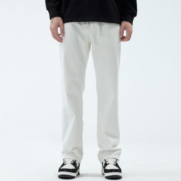Nordmann MUCHU Clothing | American High Street Style White Jeans Men's High-end Cool Casual Versatile Straight Long Pants_mkmklike.com