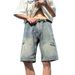 Men's Clothing Summer Harajuku Style Ins Casual Handsome Version Loose Wide Leg Five Point Pants_mkmklike.com