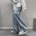 Men's Clothing Straight Jeans Men's Autumn Trend Hip Hop All Match Wide Leg Pants Ins Loose Large Size Design Pants_mkmklike.com