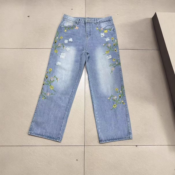 Men's Slim Straight Washed Grey Denim Jeans – High Waist Casual Workwear Pants With Vintage Finish_mkmklike.com