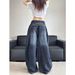 Korean European Vintage Style New Thickened Fleece-lined Jeans Stylish Embroidery Patchwork, Washed And With A Drapey_mkmklike.com