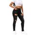 Women's Clothing Black Ripped Jeans Women's Elastic New Tight Elastic Slim Fashion Slim Fit Pants_mkmklike.com