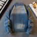 Trendy Men's Long Sleeved Loose Casual Spring Denim Jacket With Collar, Workwear Jacket, Light Blue Top, High-End_mkmklike.com