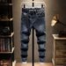Cross-border Jeans Men's Spring And Autumn Trendy Brand Fattened Plus Size Denim Trousers Men's Embroidered European And American Style Pants Men_mkmklike.com