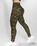 Women's High-Waisted Military Green Camouflage Print Cargo Yoga Leggings Tight Patch Pocket_mkmklike.com