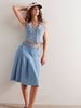 K Women's Short Denim Top, Women's Waist Cinched, Sexy Deep V-neck Vest, Outerwear Vest_mkmklike.com