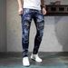 Premium High-Street Men's Jeans – Slim Straight Fit With Stretch ( S-2XL, Stonewashed Denim)_mkmklike.com