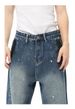 Men's Washed Blue Wide Leg Jeans – Retro American Street Style With Hand-Painted Details (S-XL)_mkmklike.com