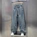 Men's Casual Streetwear Cotton Straight Leg Jeans - Relaxed Fit, Mid Rise, Comfortable & Stylish For Everyday Wear_mkmklike.com