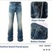 Men’S Slim Bootcut Jeans – Vintage Washed Denim With Distressed Details, Stretch Comfort For Everyday Wear_mkmklike.com