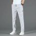 Ice Silk Pants Men's Trendy Loose Breathable Straight Pants Casual Stappy Pants Korean Style Slim-fit Straight-tube Sports Pants_mkmklike.com