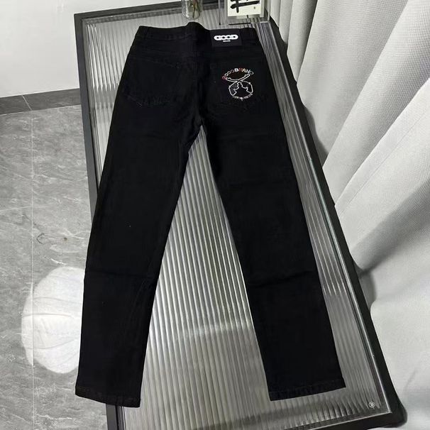 Spring And Autumn New Style 2026 Embroidered Jeans Slim Straight Casual Stretch Popular Skinny Pants Trendy Brand_mkmklike.com