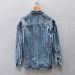Loose Shoulder Casual Printed Striped Men's Denim Shirt Jacket_mkmklike.com