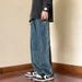 Nordmann American Retro Workwear Jeans For Men Washed Loose Wide-Leg Casual Trendy Brand High Street Design Straight Pants_mkmklike.com