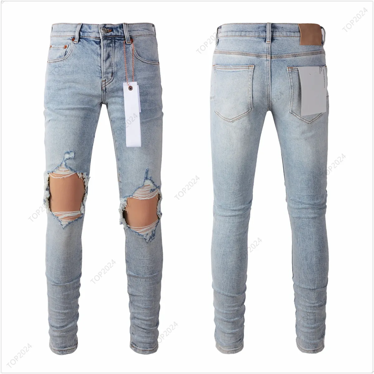 high Elastics Distressed Designer Jean For Mens Pant Black Pants Motorcycle Biker Denim For Men Fashion Jeans Us Size_mkmklike.com