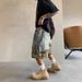 Men's Clothing Men's Summer Retro Faux Denim Shorts High Waist Loose Fit Trendy Camouflage Two-Piece Set Five-Point Pants Streetwear_mkmklike.com