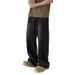 Men’s Retro Straight Leg Jeans – Vintage Blue & Light Blue Loose Fit Denim For Streetwear Style_mkmklike.com