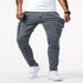 2025 Fashion European-USA Style Cargo Cowboy Overall Men's Cotton Mid Waist Multiple Pockets Skinny Small Footed Workwear Jeans_mkmklike.com