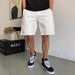 Men's Clothing Summer Casual Handsome White Work Shorts Men's Loose Trendy Brand Mid Length Pants High Street All Match 5 Point Pants_mkmklike.com