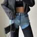 High-Waisted Straight-Leg Jeans – Contrast Panels & Slim Fit_mkmklike.com