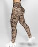 Women's High-Waisted Military Green Camouflage Print Cargo Yoga Leggings Tight Patch Pocket_mkmklike.com