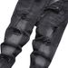 Men's Clothing Black Ripped Jeans Men's Slim Fit Ripped Jeans - Distressed Black Denim Pants With Mid-Rise Waist & Stretch Comfort For Streetwear_mkmklike.com
