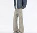 Vintage Washed Split Seam Jeans For Men & Women | Relaxed Fit Mid-Rise Straight Leg Denim Pants With Slight Stretch | Yellow Mud Dye Casual Trousers_mkmklike.com