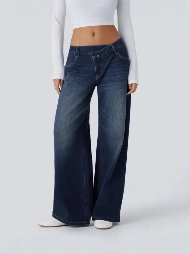 Classic Straight-Leg Jeans For Women - Comfortable Mid-Rise Denim Pants (XS-4XL, Blue/Light Blue/Black/White)_mkmklike.com