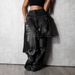 "Distressed Patchwork Denim Jeans - Loose Straight Leg With Ripped Details (Blue/Light Blue/Black, S-XXL)"_mkmklike.com