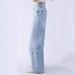 New American Embroidery Side Frayed Butterfly Jeans For Women, High Street Design Style, Spicy Loose Straight-leg Pants._mkmklike.com
