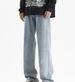 Men's Straight Leg Jeans - Drawstring Casual Pants | Oversized Relaxed Fit Denim Trousers_mkmklike.com