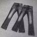 Men's & Women's Distressed Black-Gray Slim Bootcut Jeans – Vintage Washed Denim For High Street & Clean Fit Aesthetic (Sizes S-3XL)_mkmklike.com