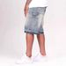 Men's Low Waist Loose Straight Leg Denim Shorts Blue Washed Raw Edge Casual Summer Shorts_mkmklike.com