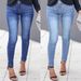 Slimming Effectiveness Women's Jeans High Waist Elastic Casual Long Pants Washed Out Slim Fit Denim Trousers For Ladies_mkmklike.com