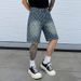 Men's Summer Jacquard Denim Shorts Casual Straight Fit Five-Point Shorts With Premium Texture Breathable Cotton Blend_mkmklike.com