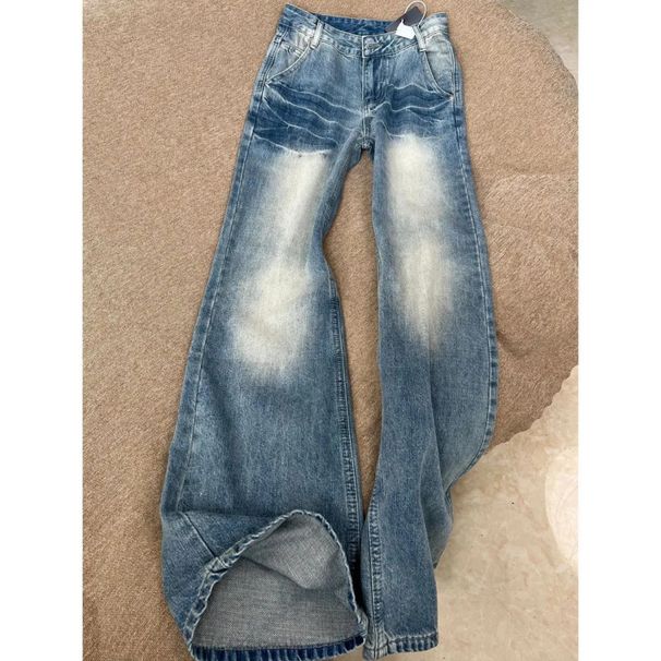 Vintage Low-Rise Flared Jeans For Women - Stretchy Denim With Retro Wash, Comfortable & Stylish Fashion Trends_mkmklike.com