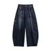 Men's Clothing Fashion Brand 2025 New American Loose Overalls Retro Washed Jeans Straight Leg Wide Leg Pants Men And Women_mkmklike.com