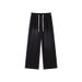 Unisex High Street Straight Leg Jeans - Retro Wide Fit Drawstring Pants For Men & Women, Casual Loose Denim Trousers_mkmklike.com