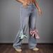 Women's Clothing Wide Leg Jeans Elegant Bow-Tie High Waist Wide Leg Jeans For Women - Retro Loose Fit Straight Denim Pants In Classic Blue_mkmklike.com