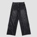 Men's Clothing American Retro Dark Style Punk Street Trend Y2k Washed Collage Embroidery Raw Edge Jeans Men And Women Cross Border_mkmklike.com