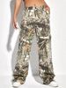 Women's Clothing printed fashion workwear casual loose straight high waist slim temperament denim trousers _mkmklike.com