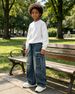 Boys Baggy Jeans Wide Leg Elastic Waist Denim Pants With Pockets Y2K Streetwear Casual Trousers For Kids 6-16 Years_mkmklike.com